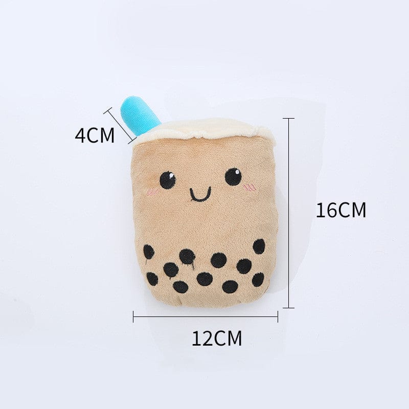 Plush Boba Milk Tea Dog Toy