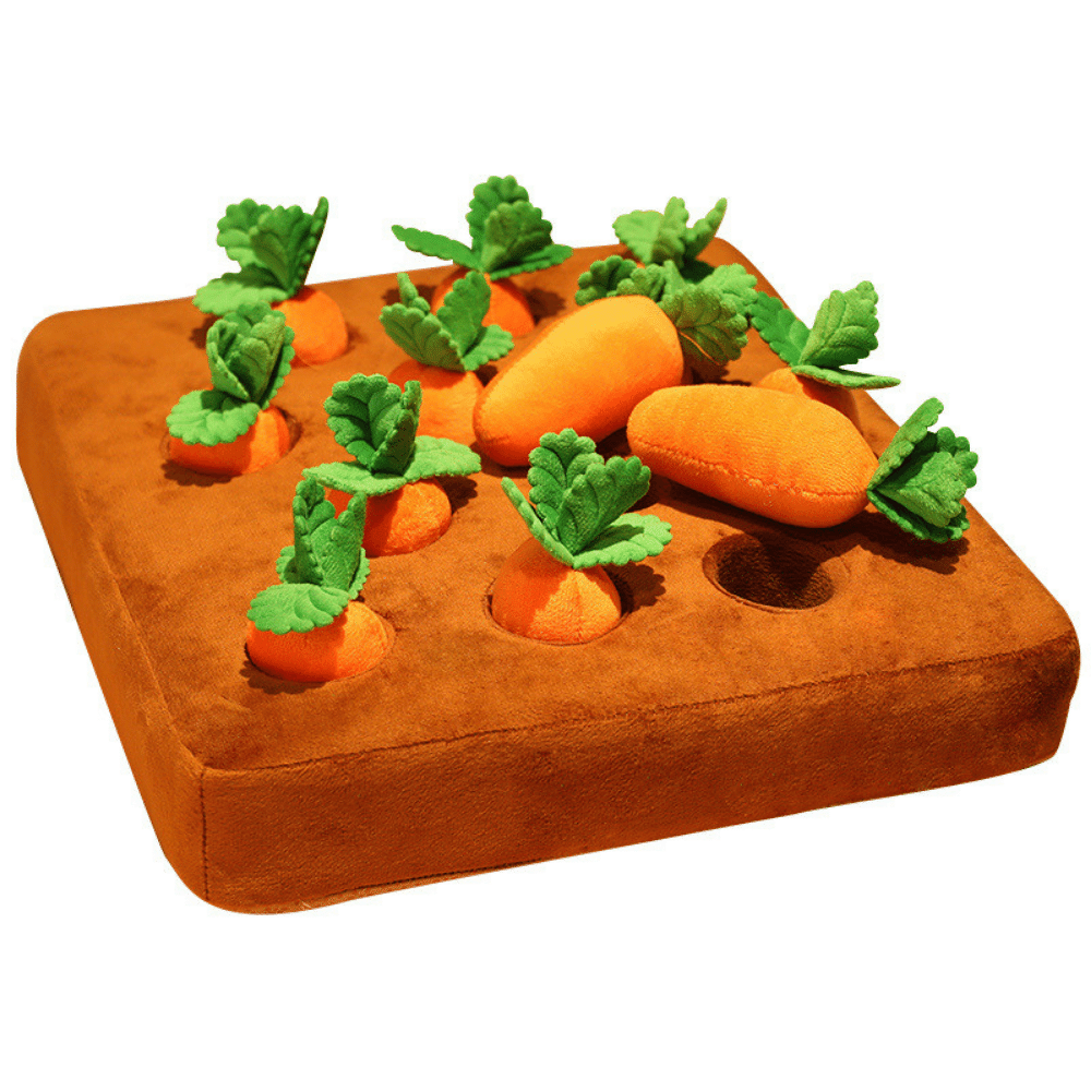 Plush Carrot Harvest Puzzle Snuffle Mat