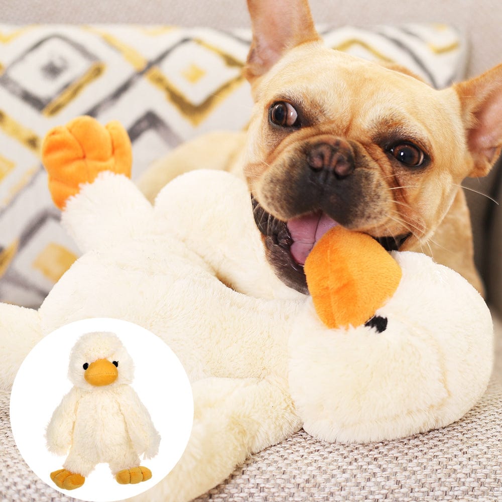 Plush Yellow Cuddle Duck Dog Toy