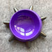 Purple & Black Spiked Collar Shaped Dog Bowl