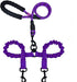 Purple Reflective Double Bungee Dog Leash