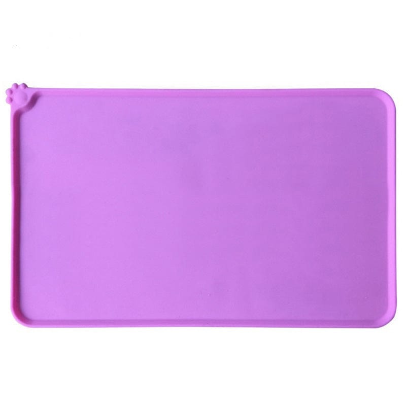 Purple Silicone Waterproof Dog Food Mat (18in x 12in)