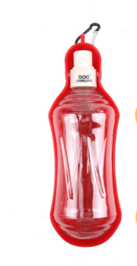 Red / 500ml Traveling dog hanging water bottle