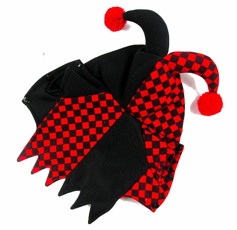 Red & Black Jester Dog Costume