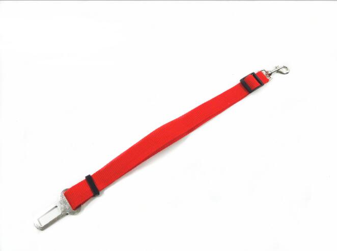 Red Car Seat Belt Clip Dog Leash