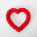 Red Cotton Heart Shaped Rope Dog Toy