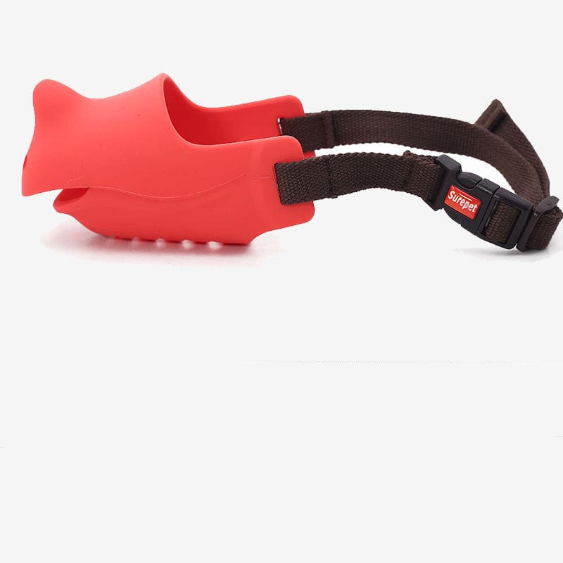 Red / S Rhino Mouth Shaped Dog Muzzle