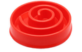 Red Spiral Print Slow Feeder Bowl