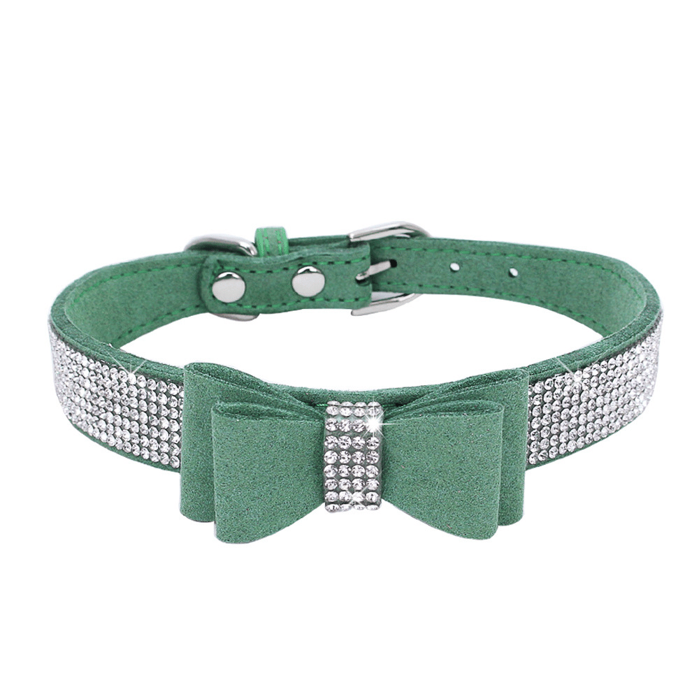 Rhinestone Bow Tie Dog Collar