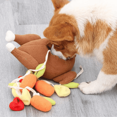 Roast Turkey Vegetable Sniff Hide Food Leakage Training Play Plush Toy