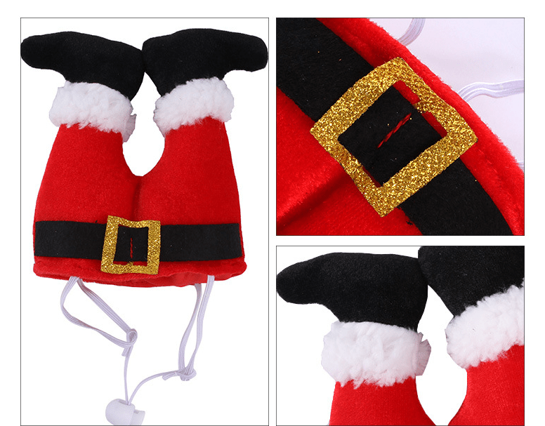 Santa Claus Legs Dog Hat