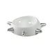 Silvery white / M High temperature resistant food bowl