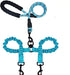 Sky Blue Reflective Double Bungee Dog Leash