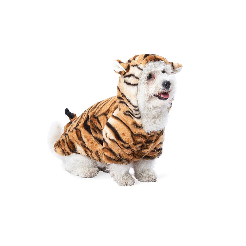 Tiger Print Dog Hoodie Sweater