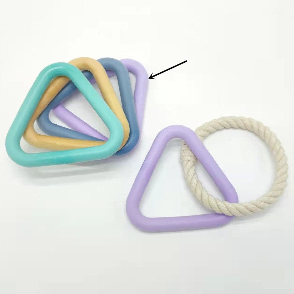 Violet Pet Toy Foam TPR Cotton Rope Triangle Tug-of-war Molar