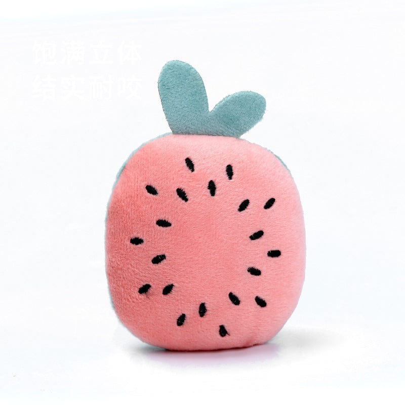 Watermelon / 8x11x4.5cm Pet Dog Plush Fruit Sound Toy