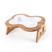 White / Bowl & Wooden Stand Anti-overturning Ceramic Protective Cervical Spine Large Pet Bowl