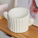 White Ceramic Cactus Raised Dog Food Bowl