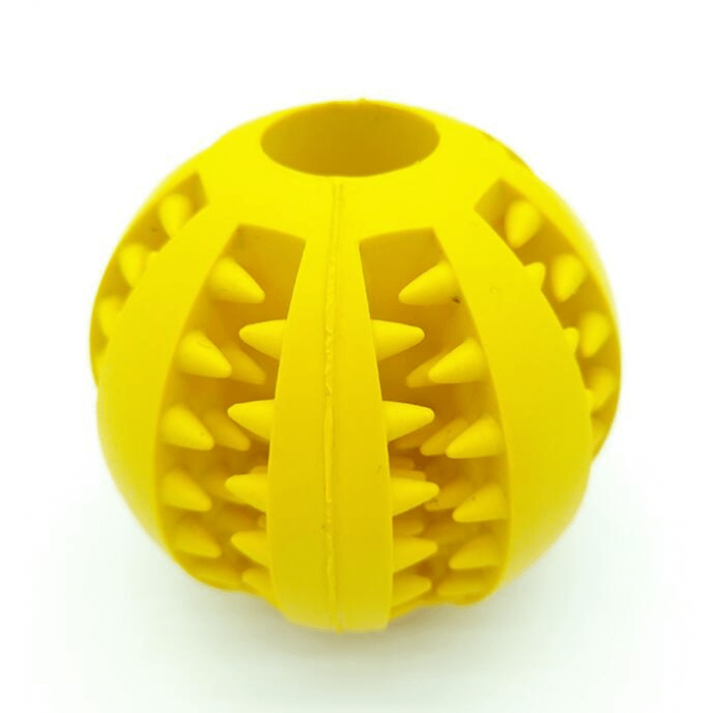 Yellow / 5cm Teeth Cleaning Treat Ball Dog Chew Toy