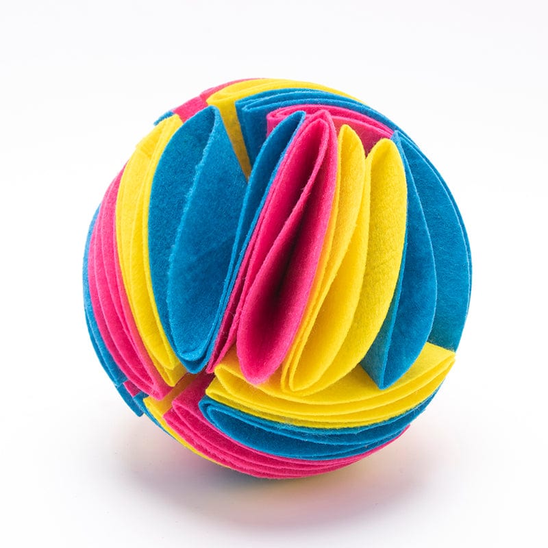 Yellow blue pink / S Treat Dispensing Dog Snuffle Ball Toy