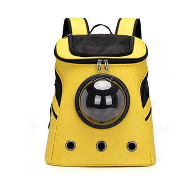 Yellow Large-capacity Pet Space Capsule Cat And Dog Outdoor Strap Backpack