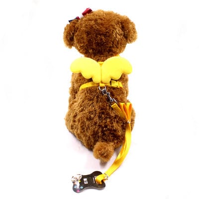 Yellow / M Angel Wings Dog Harness and Leash Set