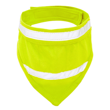 Yellow / M Safety Reflective Fluorescent Dog Bandana