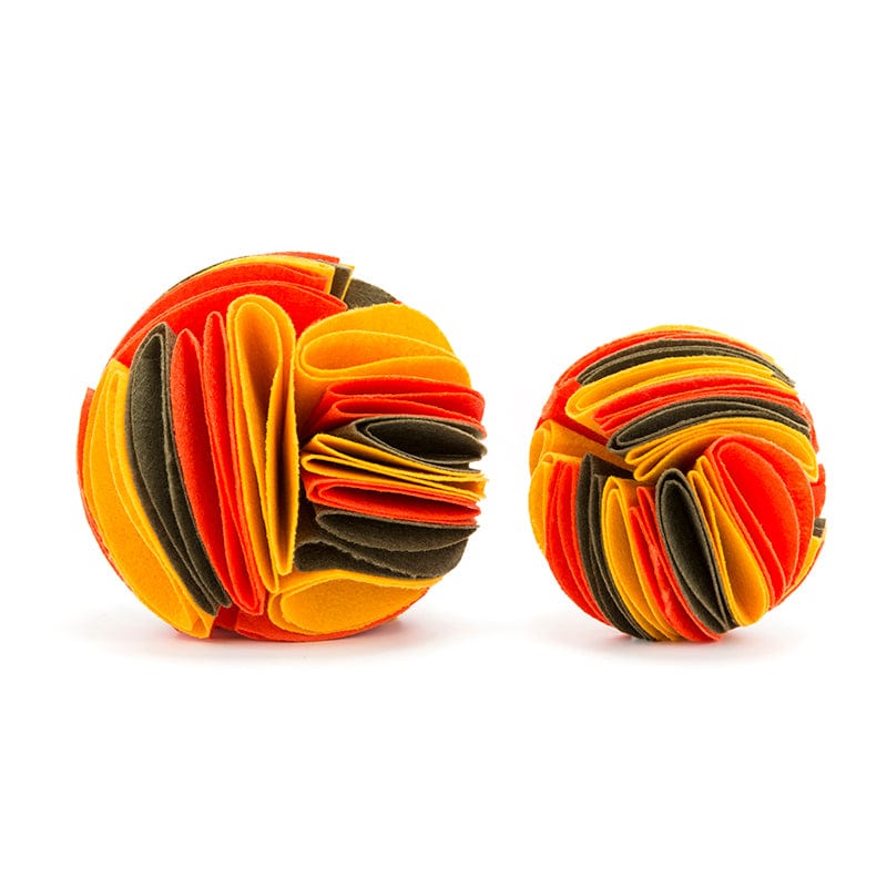 Yellow orange brown / L Treat Dispensing Dog Snuffle Ball Toy