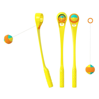 Yellow Outdoor Dog Toy Throwing Cue Ball Thrower