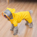 Yellow / XL Pet dog raincoat